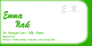 emma mak business card