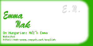 emma mak business card